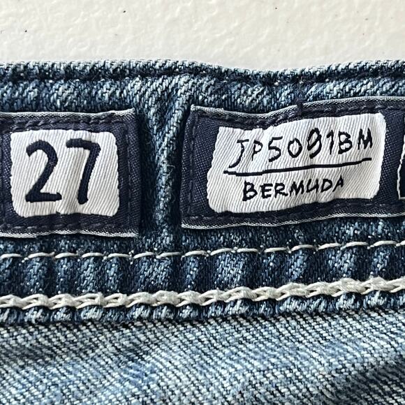Miss Me Jean Bermuda Shorts Peace Rhinestones Distressed - Picture 6 of 7